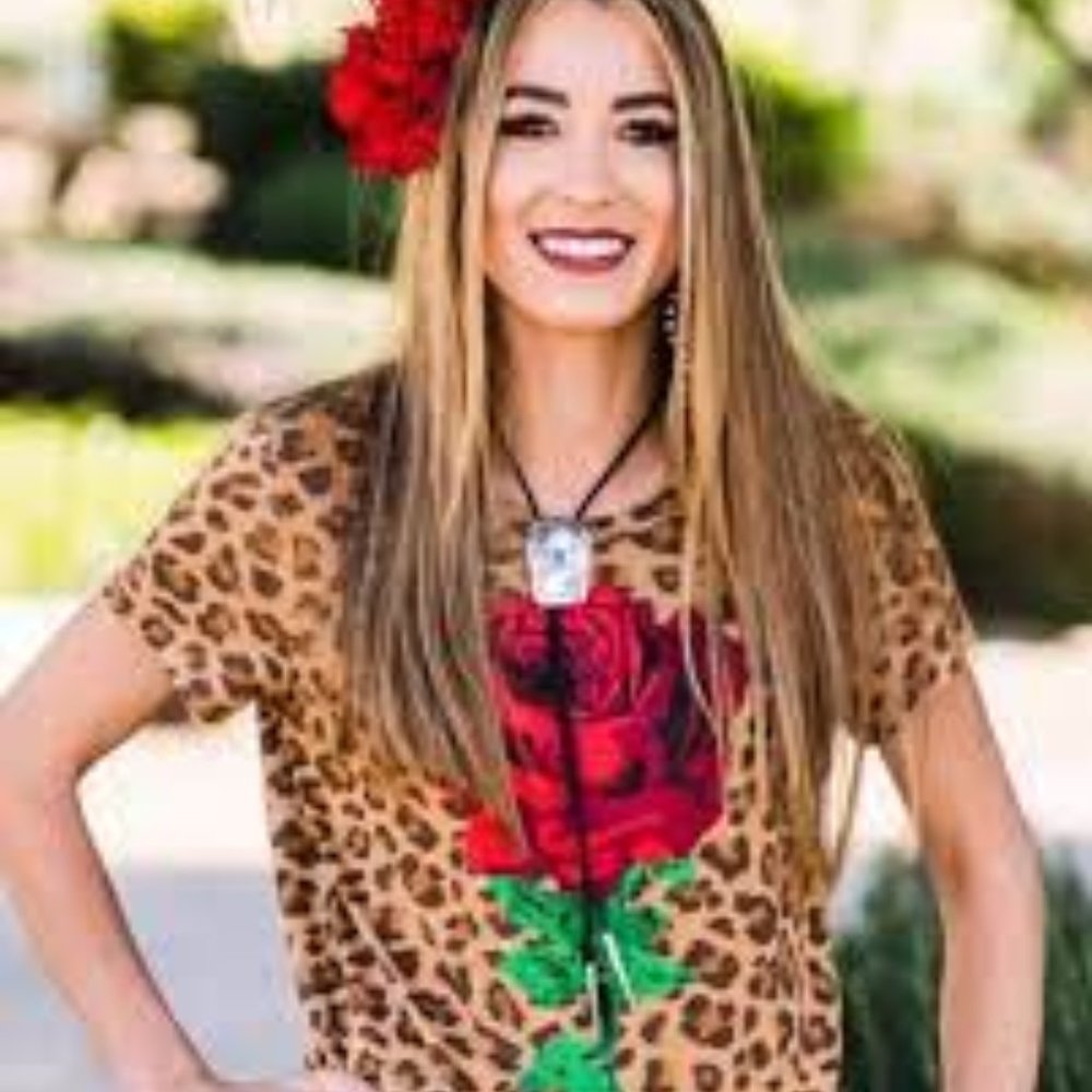 Rodeo Quincy Cheetah Rose Tee